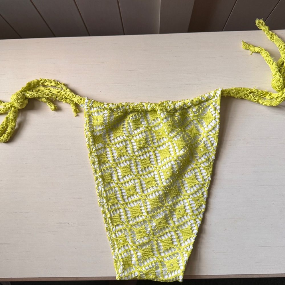 Yellow Crochet Bikini Bottom